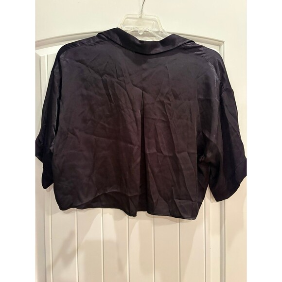 Zara small black cropped blouse - Picture 2 of 6